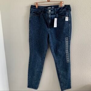 NWT Old Navy Rockstar Super Skinny Jeans Y2K Wash Vintage Vibe Acid Splatter 12